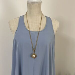 Vintage Napier Elegant Gold and Pearl Spinner Pendant Necklace